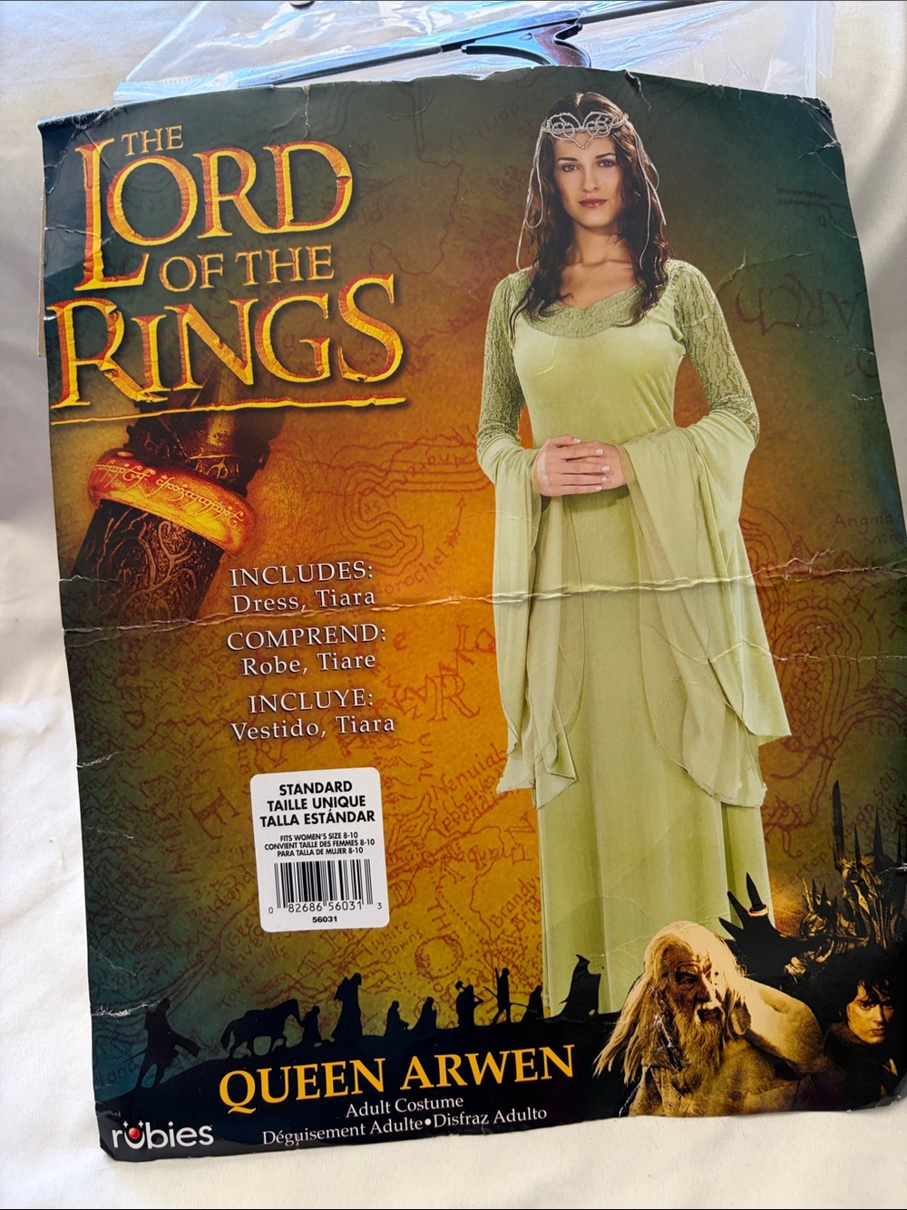 Rubie's Queen Arwen Costume in Light Green with Silver Tiara - Picture 2 of 2